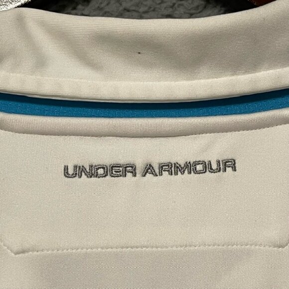 Under Armour Golf Polo Mens XL HeatGear Loose White Athletic Golf Shirt Preppy - Picture 9 of 15